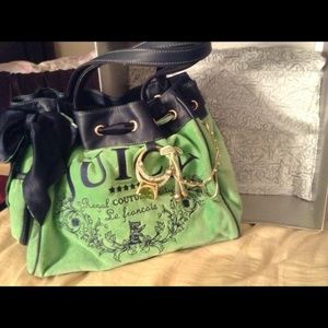 COPY - Juicy Couture Green Velour daydreamer handbag